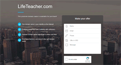Desktop Screenshot of lifeteacher.com